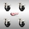 Service Caster 4 Inch 316SS Hard Rubber Wheel Swivel Top Plate Caster Set Total Lock Brake SCC SCC-SS316TTL20S414-HRS-4 - alternate 2